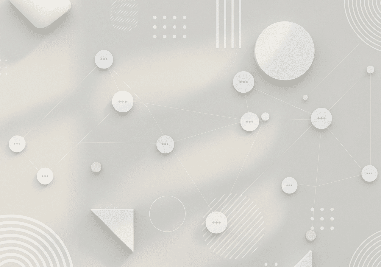 Schéma abstrait en vue de dessus représentant des connexions et flux d'information en réseau