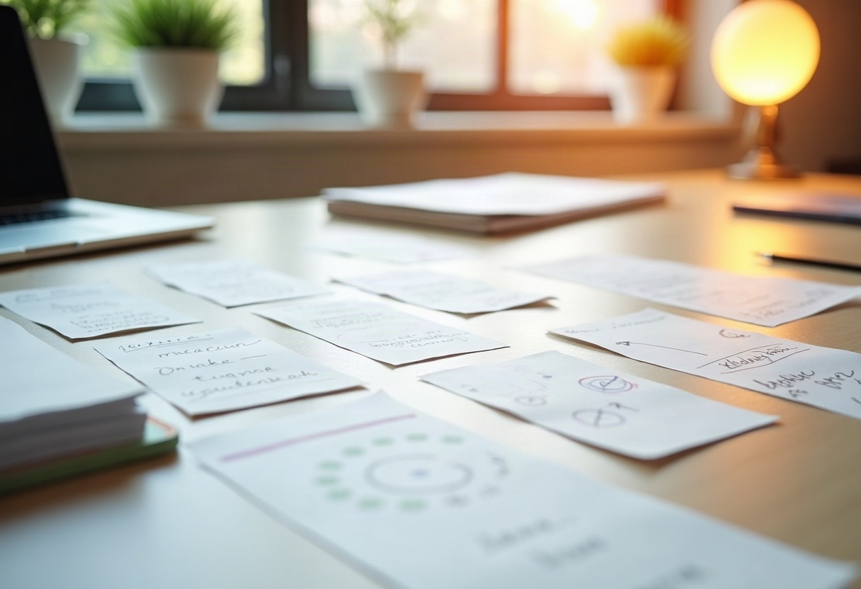 Stratégie de contenu pour une activité saisonnière : construire une autorité thématique qui tient toute l'année 2 Plan de contenu thématique avec cartes connectées montrant l'architecture éditoriale et les relations entre sujets.